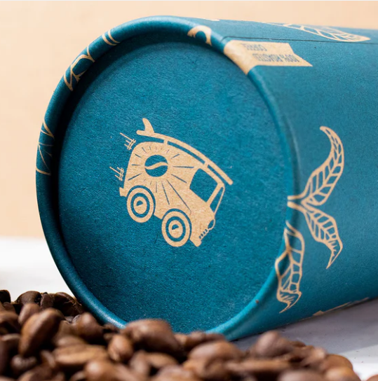 Carton écologique thé en vrac grain de café cylindre rond boîte d'emballage de qualité alimentaire Tube de papier Tube de papier Kraft résistant à l'humidité
