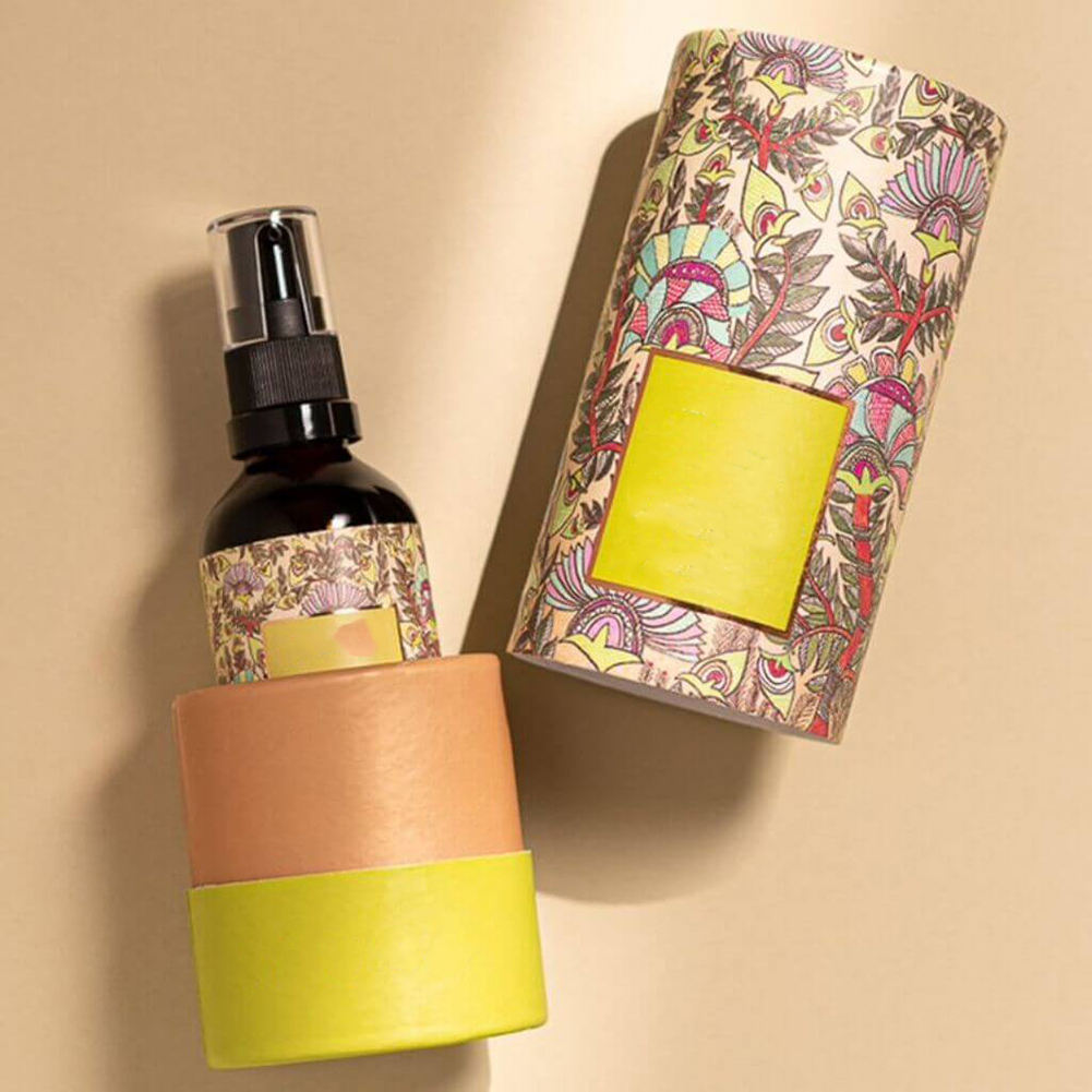 Emballage de bouteille en verre de parfum de cylindre de 15 ml/30 ml/50 ml/100 ml avec boîte de tube en papier