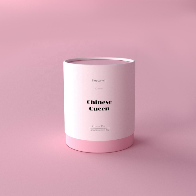 Cylindre en carton Kraft recyclable, impression personnalisée, cylindre d'emballage en tube de papier pour cosmétiques, épices, thé, café, boîte ronde en papier