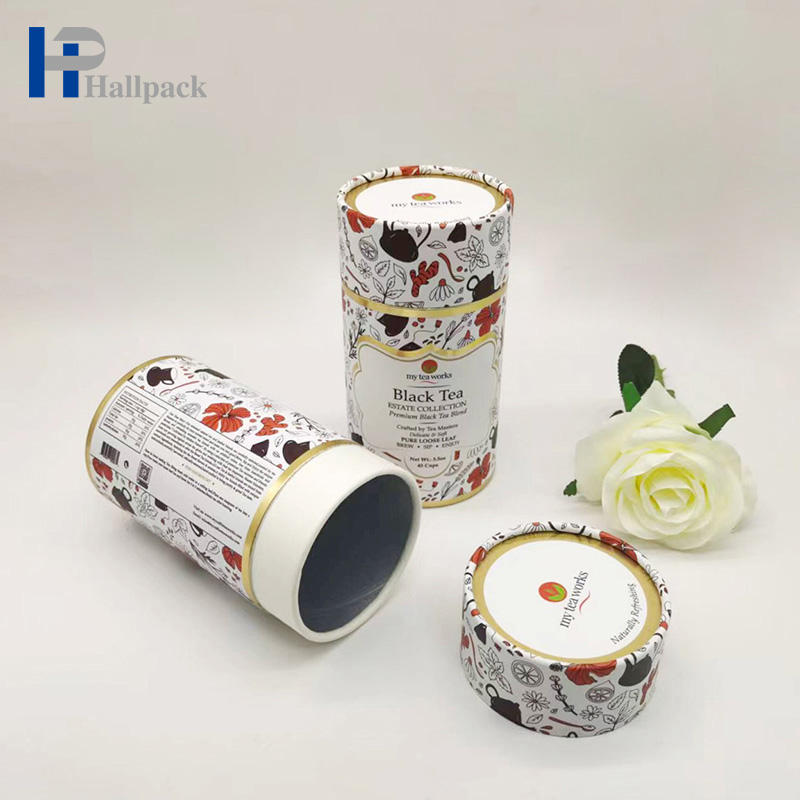 Tube de papier alimentaire d'emballage de récipient de café de thé de conception faite sur commande de carton qui respecte l'environnement