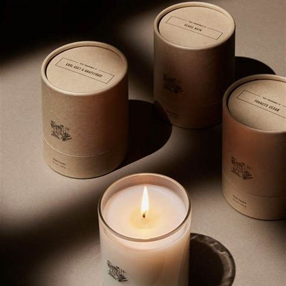 Emballage fait sur commande qui respecte l'environnement de tube de papier emballé par boîte de cylindre de carton de cadeau et de métier pour la bougie