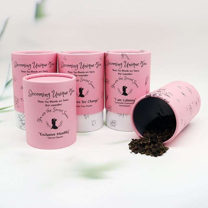 Tube de papier alimentaire d'emballage de récipient de café de thé de conception faite sur commande de carton qui respecte l'environnement