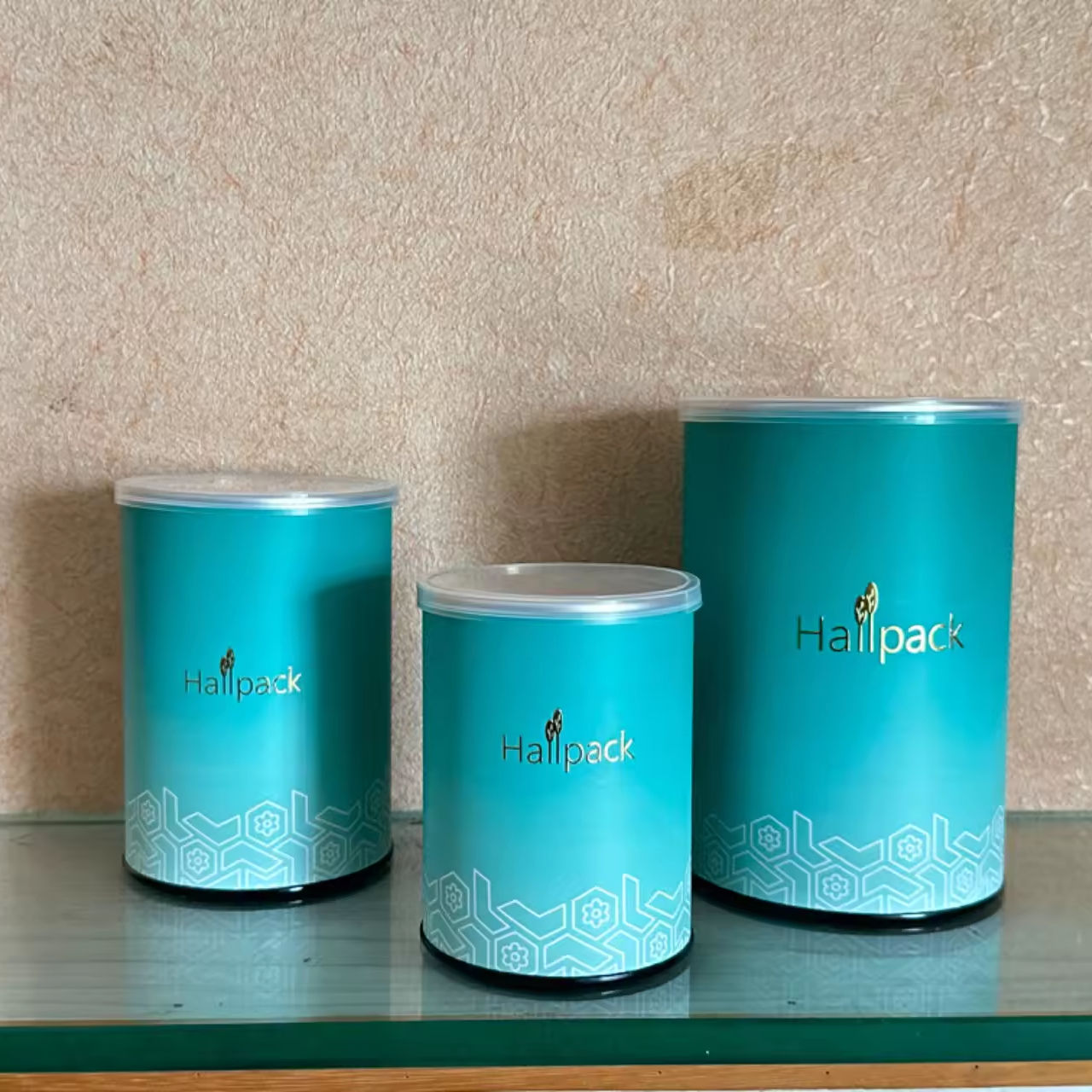 Emballage en papier de cylindre facile à déchirer, respectueux de l'environnement, respectueux de l'environnement, avec couvercle en plastique Kraft, tube en papier personnalisé
