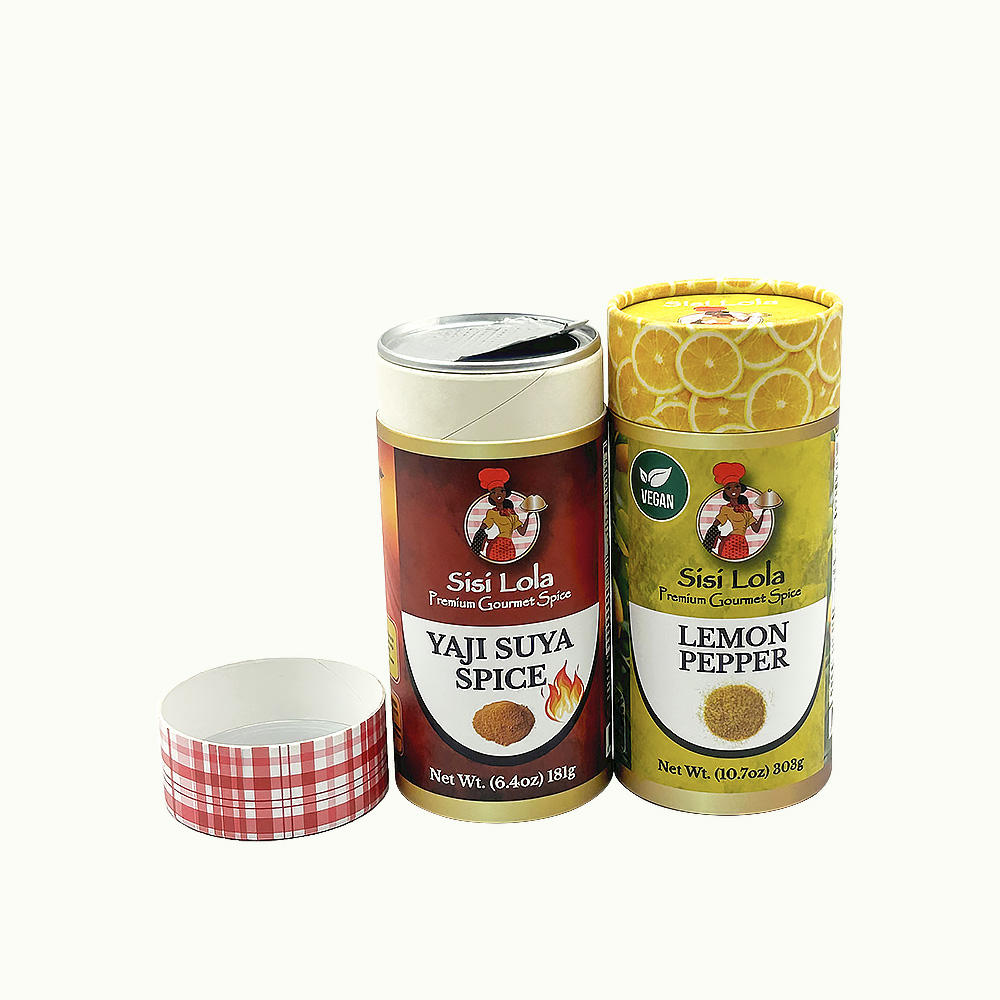Emballage fait sur commande écologique de tube de papier de boîte de cylindre de carton de catégorie comestible pour l'épice gastronomique de la meilleure qualité de nutrition