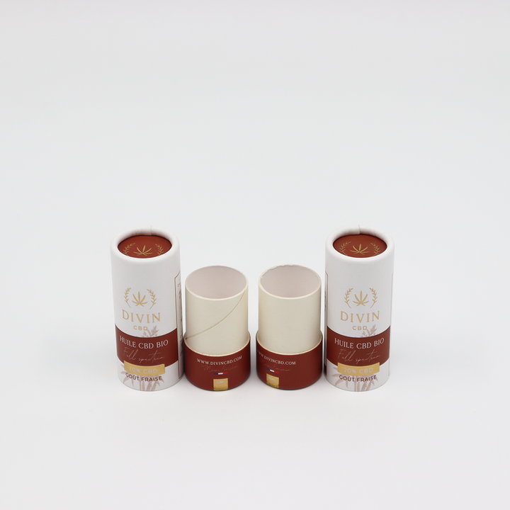 Emballage cosmétique personnalisé de haute qualité, boîte cylindrique en carton, emballage en Tube de papier pour parfum, vernis à ongles, huile essentielle CBD