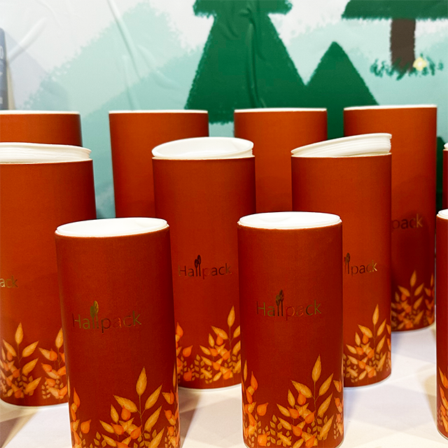 Hallpack – fabrication manuelle de bouchons en plastique biodégradables, boîte à Tube rond, emballage de cylindre en papier