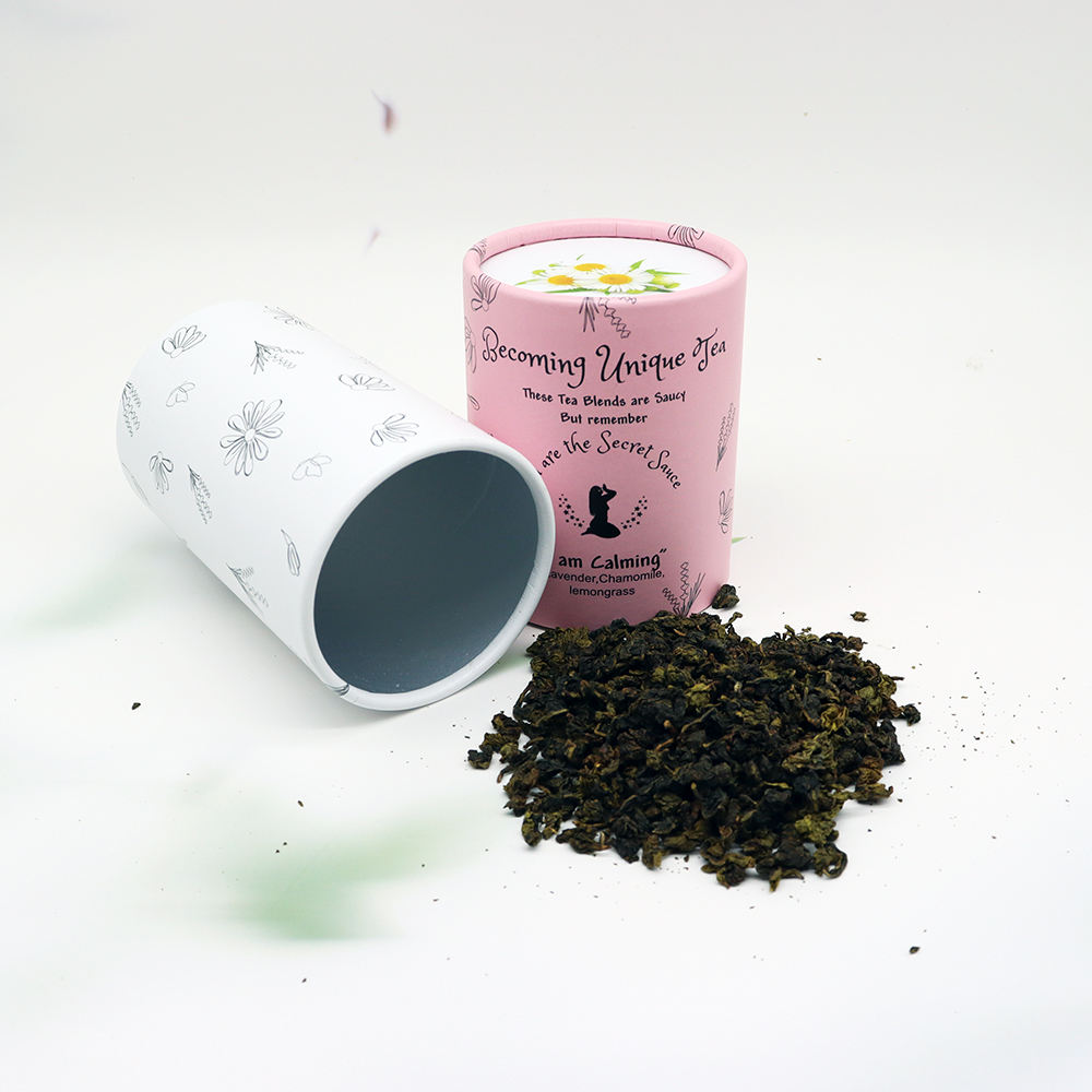 Échantillon gratuit Bio Friendly boîte à thé de qualité alimentaire artisanat papier Tube personnaliser papier Kraft thé café Tube emballage