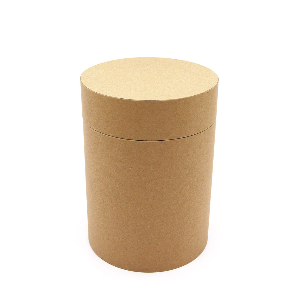 Emballage de tube de papier de thé de café de poudre de protéine de tube rond de bord plat de carton biodégradable de taille faite sur commande favorable à l'environnement