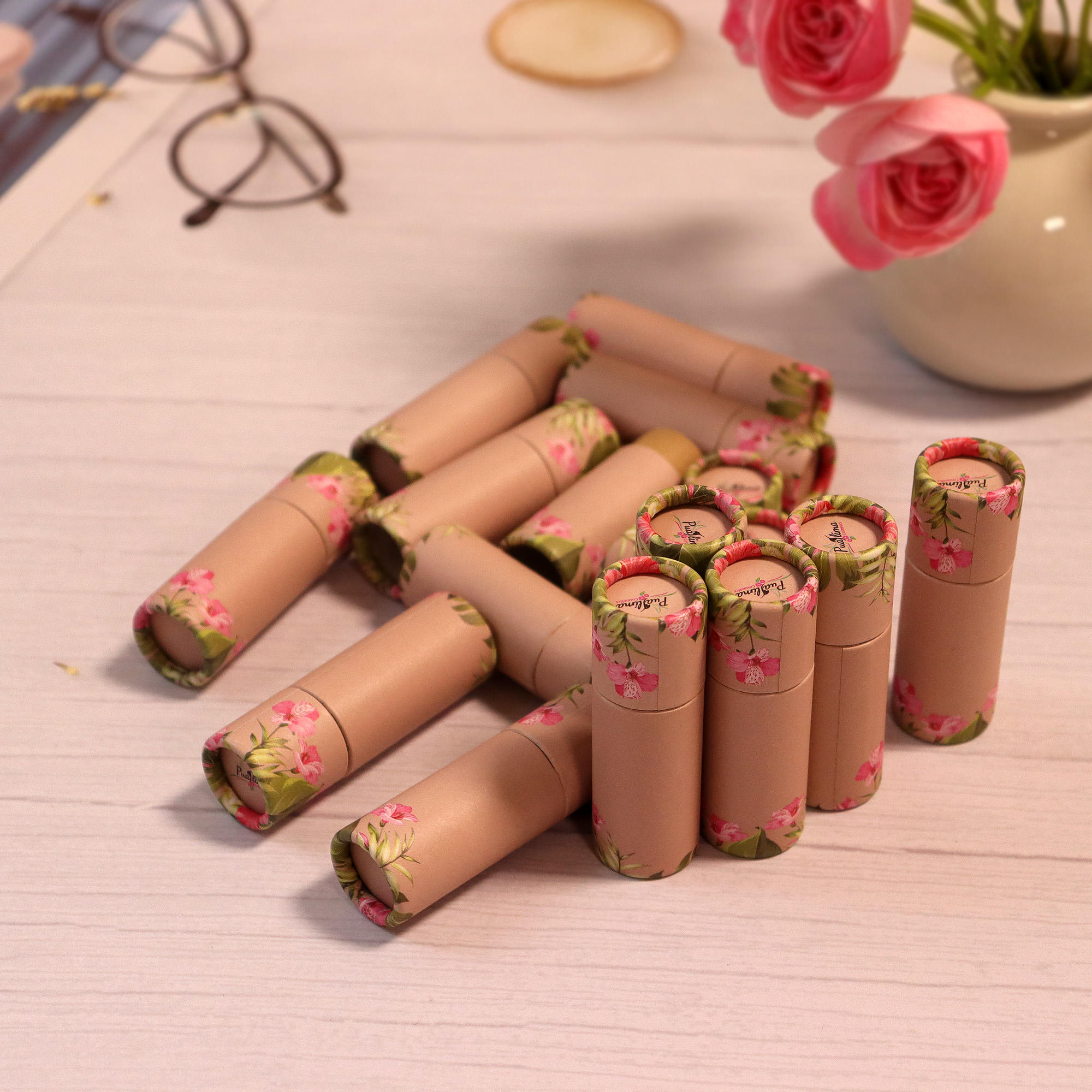 Tube de papier déodorant Kraft recyclé de qualité supérieure, pour barre de lotion, tube en papier personnalisé pour bâton à lèvres, tube de baume à lèvres en papier personnalisé