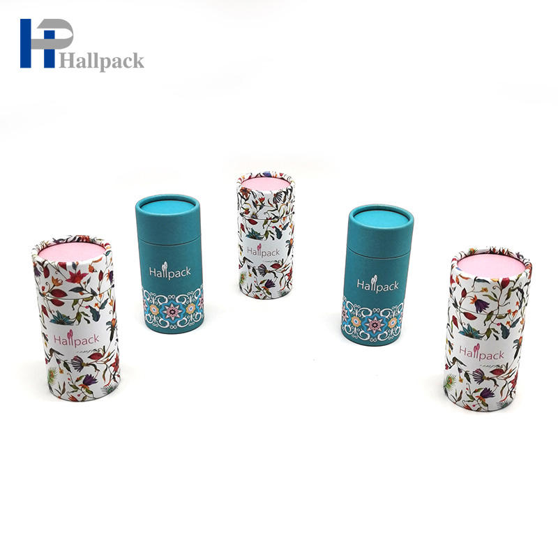 Logo personnalisé brillant à lèvres Tube en carton de forme ronde Deadorant papier Push Up Tube d'emballage en papier