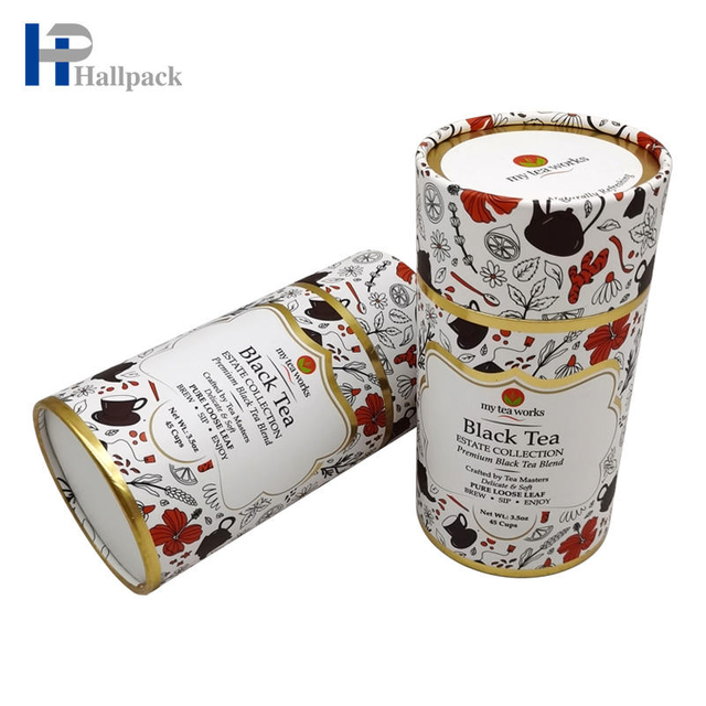 Tube rond en carton Kraft gaufré avec impression de disparition pour l'emballage de tissus artisanaux et cosmétiques