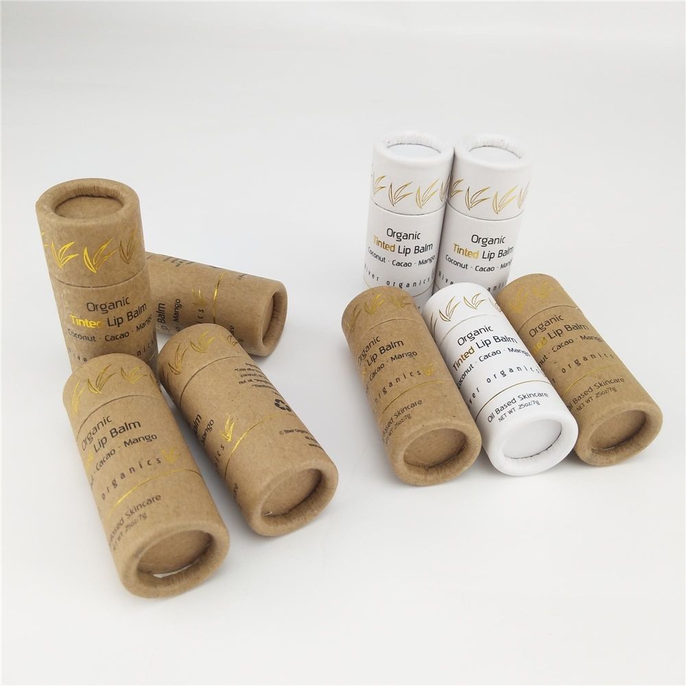 L'usine dispose d'un grand approvisionnement à long terme en tubes de papier cosmétiques, conteneurs de cosmétiques OEM, bâton cosmétique rond personnalisé