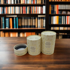 Boîte d'emballage cylindrique imprimée de qualité alimentaire, Logo rigide personnalisé, café, thé, carton, Tubes ronds en papier artisanal