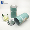 L'emballage rond de tube de papier de thé met en boîte le tube de papier de mise en conserve de nourriture avec le couvercle en métal