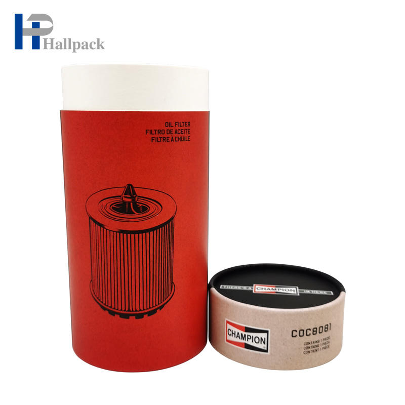 Tube plat en papier recyclé long tube de papier kraft rouge