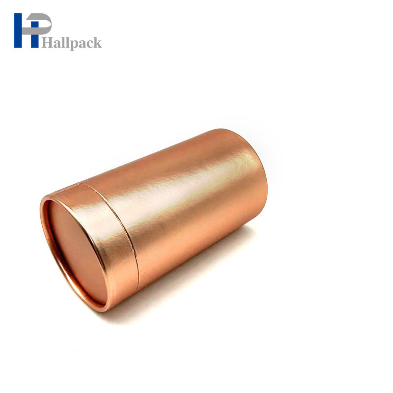 Tube de papier recyclable écologique de vente chaude Tube de papier personnalisé en or rose