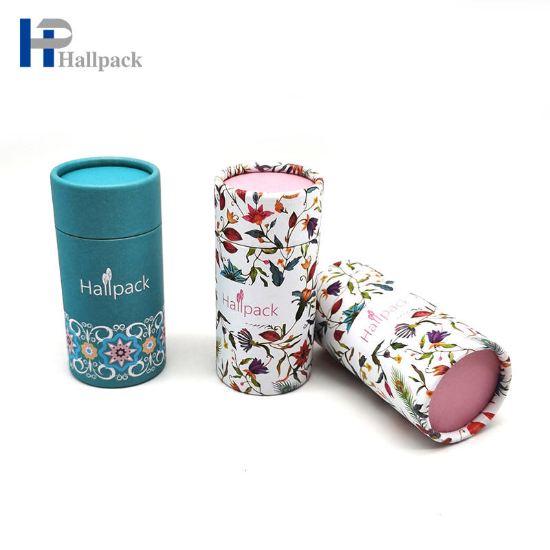 Logo personnalisé brillant à lèvres Tube en carton de forme ronde Deadorant papier Push Up Tube d'emballage en papier