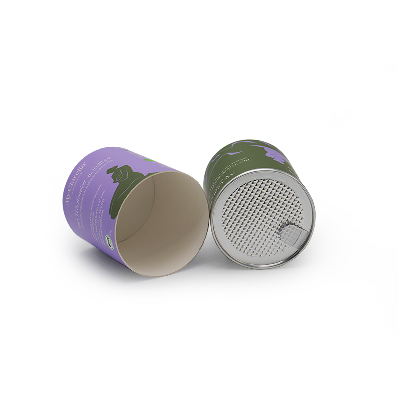 Emballage de tube en papier avec couvercles pour le thé de thé à thé de qualité alimentaire