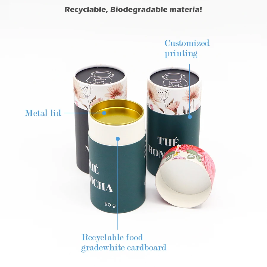 Emballage de tube de th&eacute; adapt&eacute; &agrave; l'&eacute;co