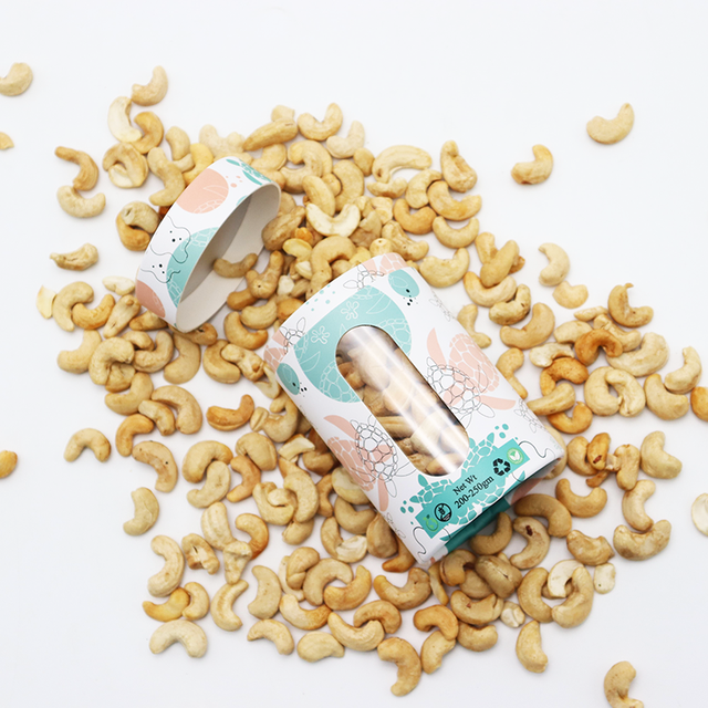 Emballage matériel recyclable de tube de catégorie comestible de boîte ronde de cylindre pour des écrous