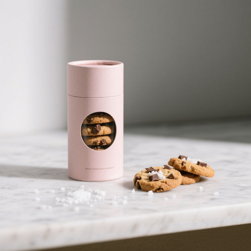 Capsules de matériaux recyclables Jar rond d'emballage pour les biscuits en poudre de poudre d'emballage