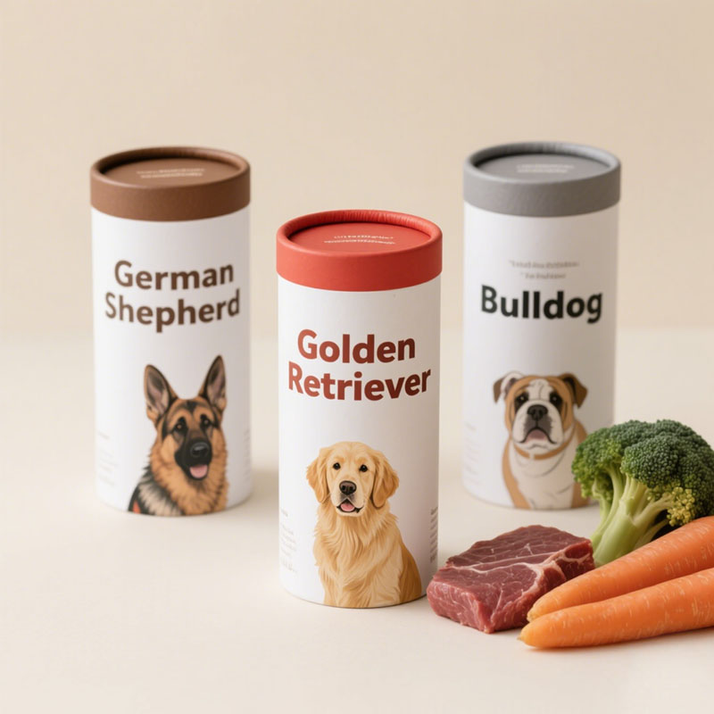 Matériau recyclable Tube de papier de conception personnalisé pour suppléments de collagène Emballage des boissons solides