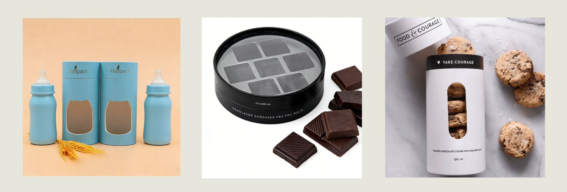 Emballage de tube en papier avec fen&ecirc;tre