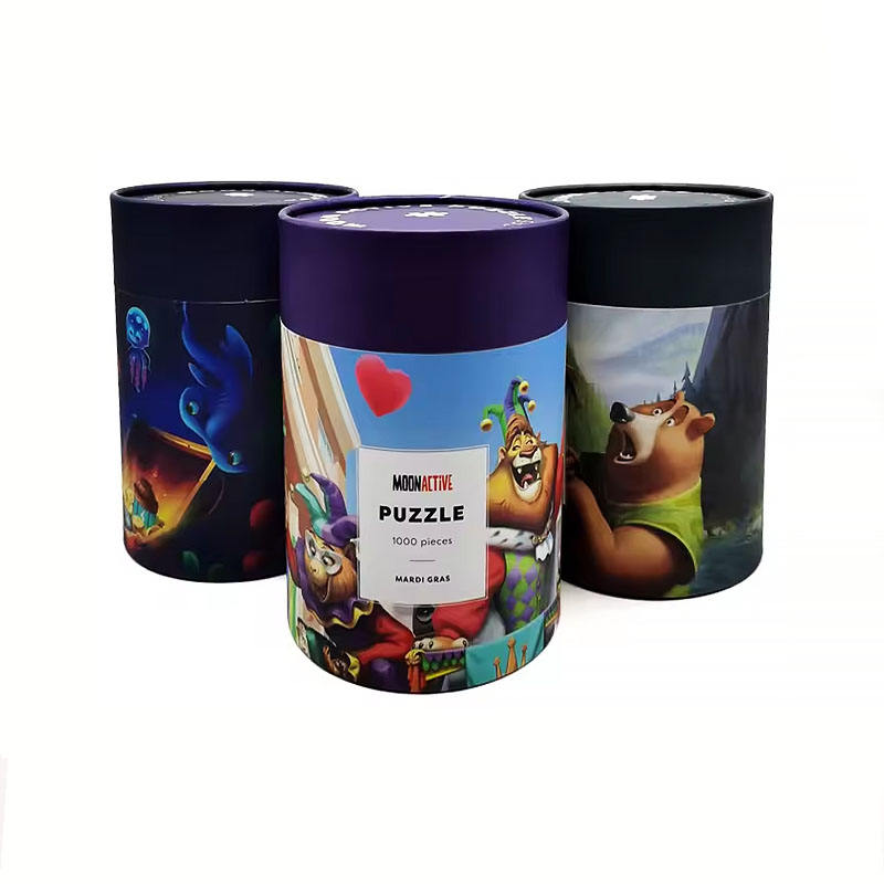 Blocs de construction Puzzle papier Tube emballage artisanat papier carton emballage cylindre boîte pour jouet