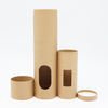 Tubes ronds faits sur commande de carton de cylindre d'emballage de tube de papier d'emballage de taille avec la fenêtre de PVC