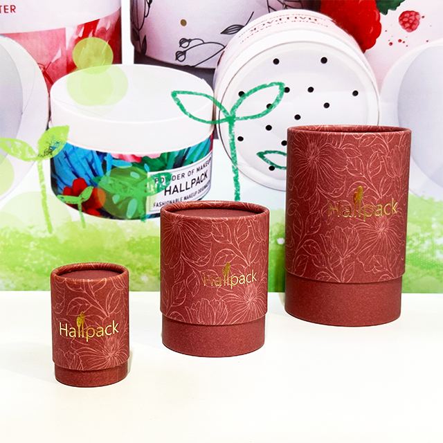 Hallpack – boîte cylindrique en papier artisanal biodégradable, personnalisée pour les huiles de parfum, bougies et huiles essentielles, emballage en Tubes de papier