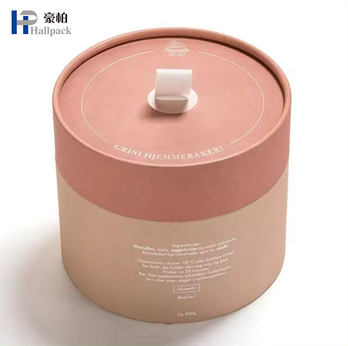 Échantillon gratuit nouveau matériel rose bonbons soins de la peau cylindre cosmétique boîte d'emballage ronde conteneur carton Prink cosmétique tube de papier