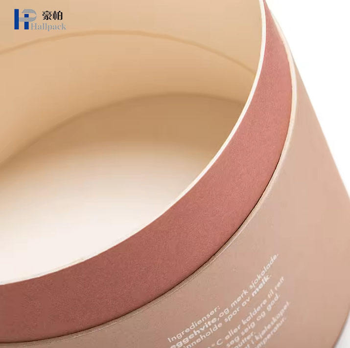 Échantillon gratuit nouveau matériel rose bonbons soins de la peau cylindre cosmétique boîte d'emballage ronde conteneur carton Prink cosmétique tube de papier
