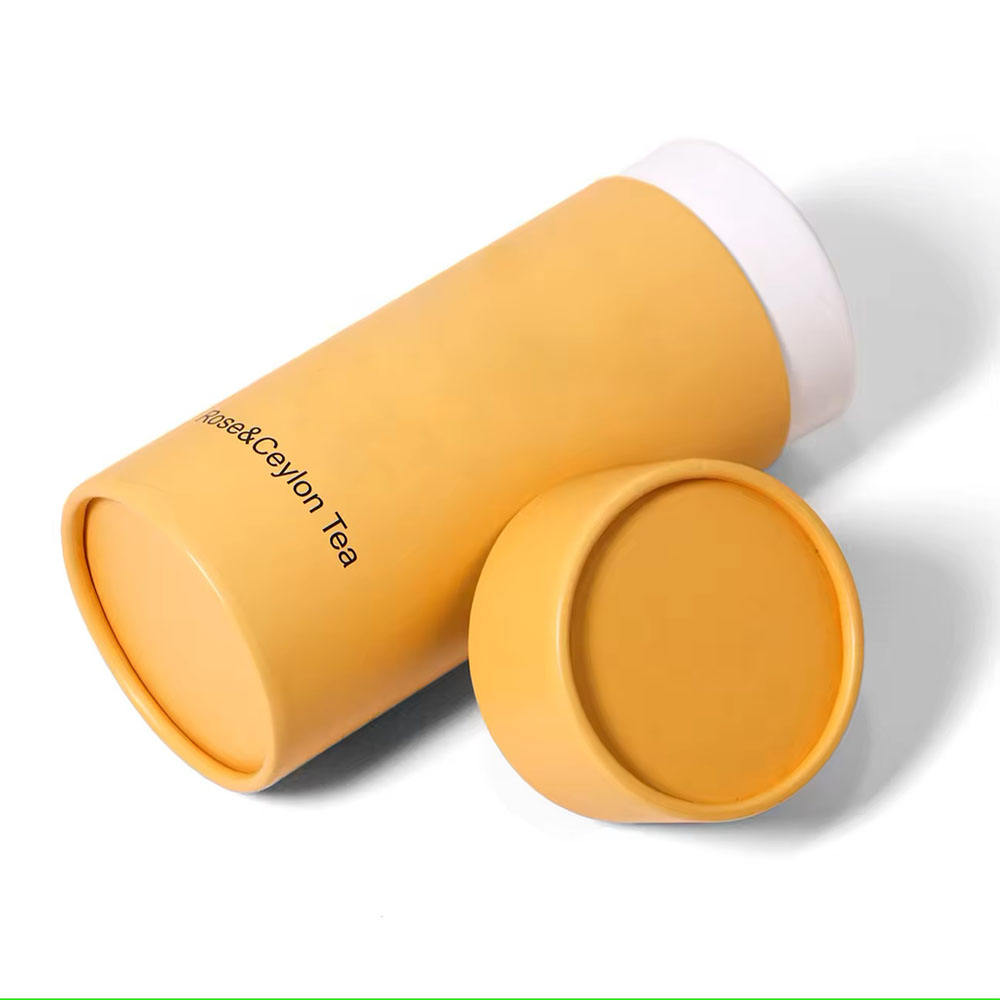 Usine en gros papier biodégradable cosmétique alimentaire thé café T-shirt carton Tube rond cylindre boîte d'emballage