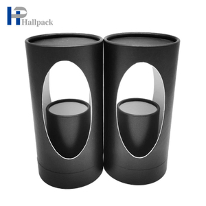 Emballage de parfum de tube de papier plat Emballage de tube de papier de fenêtre claire