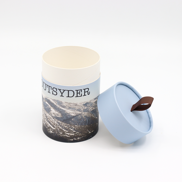 Boîte faite sur commande écologique de cylindre de carton de catégorie comestible avec l'emballage de tube de papier de ruban pour le thé de café