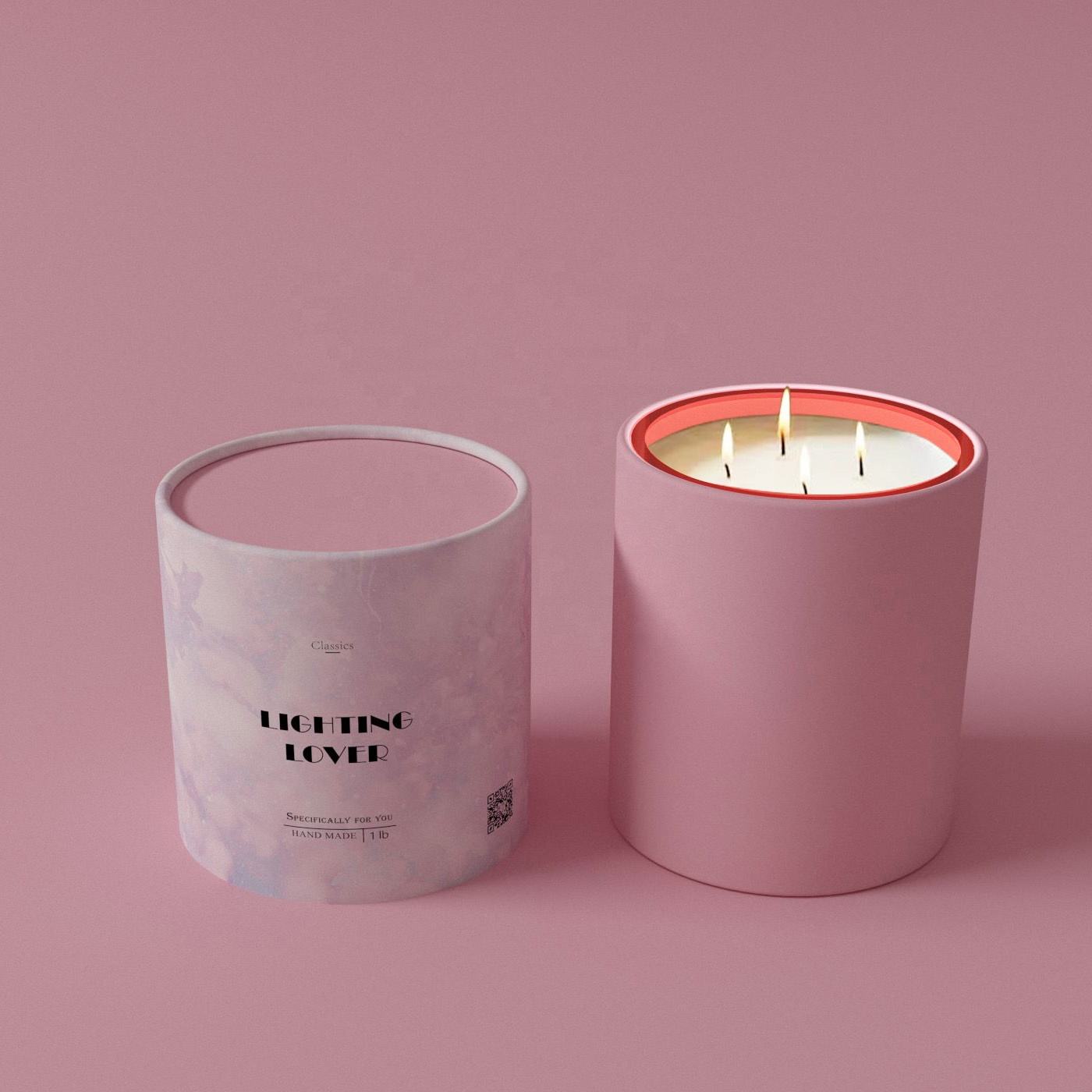 Emballage fait sur commande qui respecte l'environnement de tube de papier de boîte de cylindre de carton d'emballage de métier pour la bougie