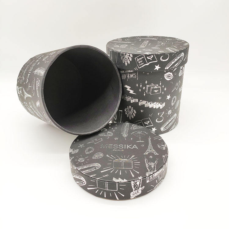 Emballage de tube de boîtes de papier de cylindre rond