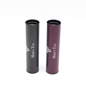 Emballage personnalisé écologique de boîte de tube rond de catégorie comestible de conception avec le carton de couverture en métal emballé pour le thé de café de noix