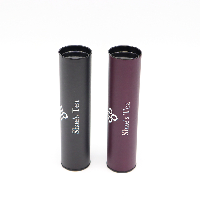 Emballage personnalisé écologique de boîte de tube rond de catégorie comestible de conception avec le carton de couverture en métal emballé pour le thé de café de noix