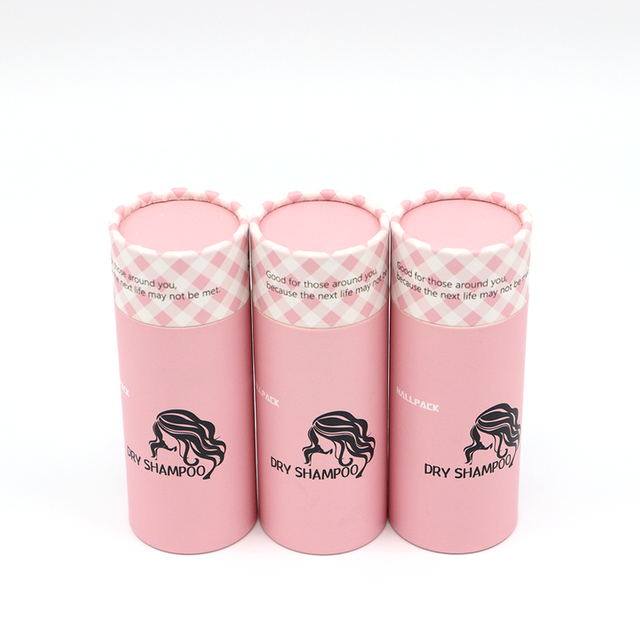 Carton de paquet de boîte de tube rond cosmétique fait sur commande de haute qualité emballé avec le dispositif trembleur de tamis pour le shampooing sec de poudre libre