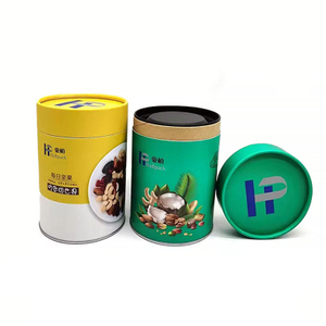 Personnalisez les tubes en papier de qualité alimentaire avec couvercle en étain biodégradable pour l'emballage de thé, de café et de noix