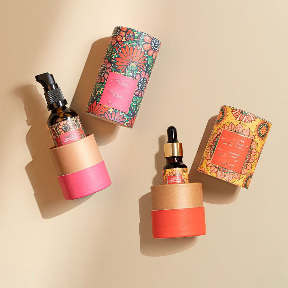 Emballage de bouteille en verre de parfum de cylindre de 15 ml/30 ml/50 ml/100 ml avec boîte de tube en papier