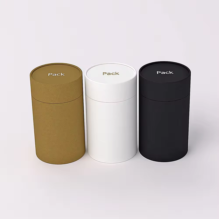 Papeterie personnalisée écologique, fournitures d'art, boîte cylindrique en carton, emballage en Tube de papier pour tasse, bouteille sous vide en verre d'eau