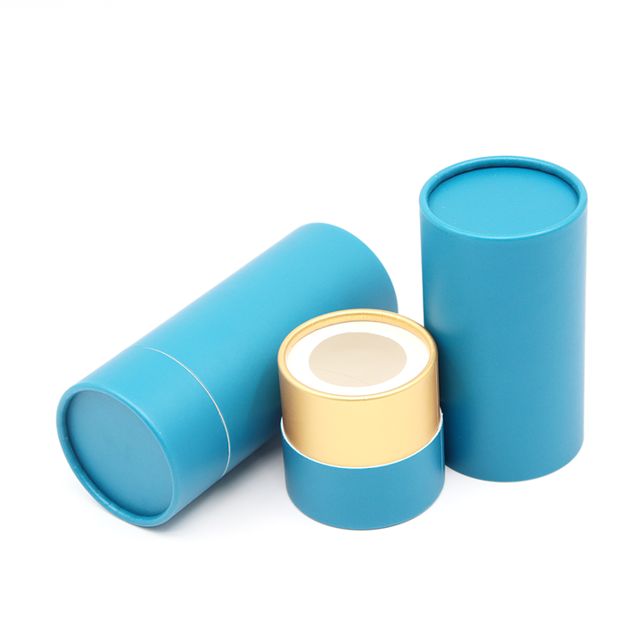 Emballage de tube de papier de boîte de cylindre de carton cosmétique biodégradable de style de luxe personnalisé pour la bouteille de parfum d'huile essentielle de pulvérisations