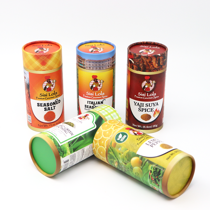 Emballage fait sur commande écologique de tube de papier de boîte de cylindre de carton de catégorie comestible pour l'épice gastronomique de la meilleure qualité de nutrition
