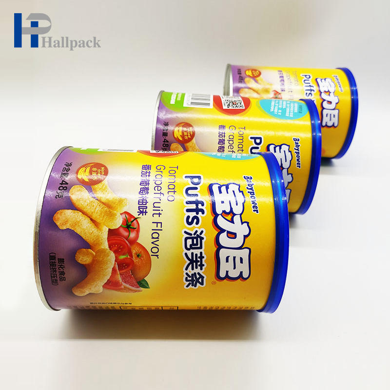 Boîte d'emballage cylindrique en carton de qualité alimentaire, écologique, personnalisée, facile à tirer, écrous de scellage en métal, emballage de café et de thé, Tube en papier