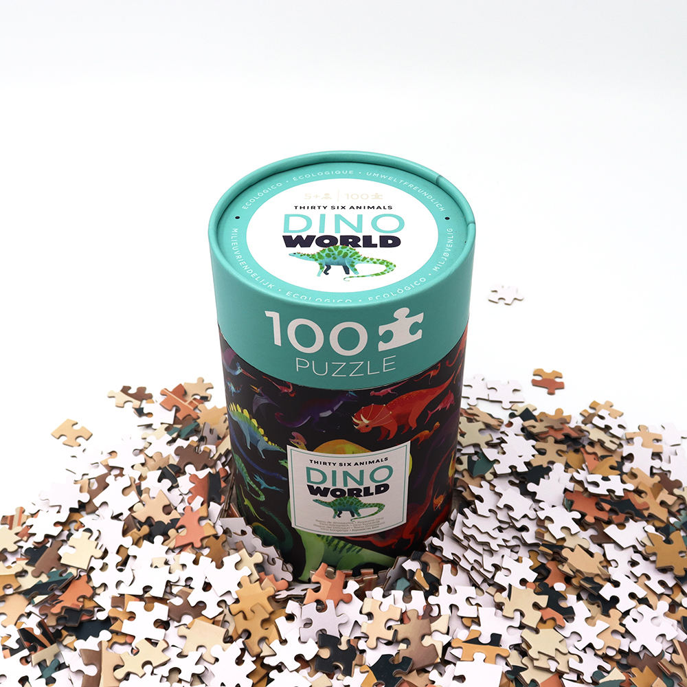 Boîte cylindrique en carton Kraft 100% biodégradable, blocs de construction en carton artisanal, Puzzle, emballage en Tube de papier pour manette de jeu