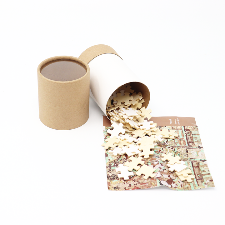 Emballage cadeau et artisanal personnalisé, boîte cylindrique en carton, emballage en Tube de papier pour jouets d'enfants, Puzzle