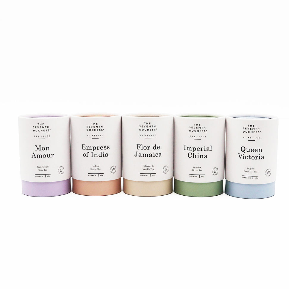 Cylindre le plus vendu, couvercle en aluminium intégré, Tube en papier Kraft de qualité alimentaire, emballage en Tube de papier pour thé, café et noix