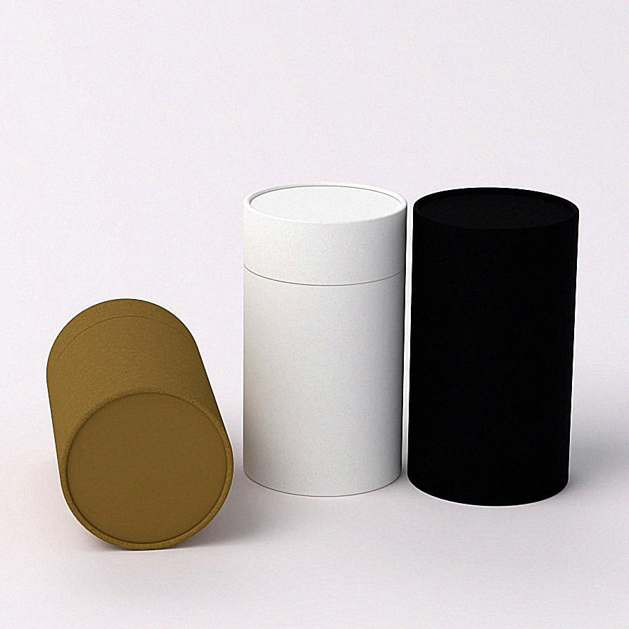 Emballage de tube en carton de papier alimentaire de cylindre biodégradable personnalisé Emballage de boîte de tube de cartouche de qualité supérieure pour le paquet de thé en vrac